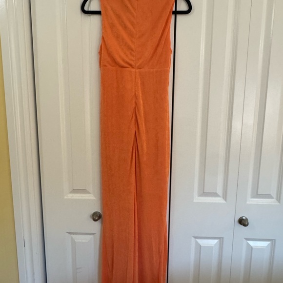 Vici Orange Party Crasher Ruched Maxi Dress - Picture 8 of 8